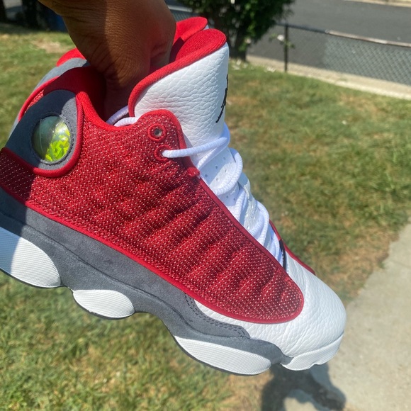 jordan 13 flint red on feet